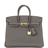 Hermès Birkin 25 Gris Meyer Togo Bag premium replica - image 2