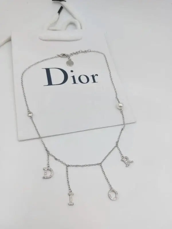 Dior Jewelry | Letter Charm Necklace Silver