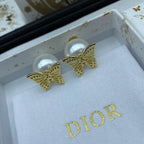 Dior Jewelry | Pearl Chain Drop Earring Gold