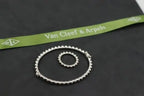 Van Cleef & Arpels Jewelry | Perlee Beads Silver Bracelet and Ring Set
