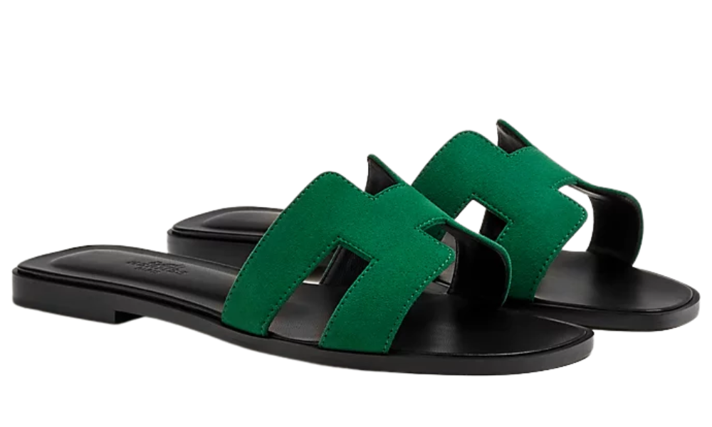 Hermes Slipper | Oran Electric Green
