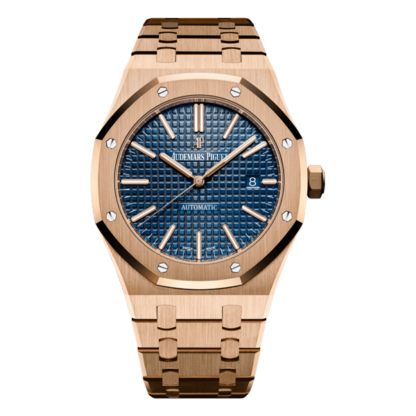 Audemars Piguet Royal Oak Selfwinding Pink Gold Blue Dial Watch – Rose Gold premium replica - image 1