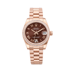 Rolex Watch | Datejust Chocolate Roman Diamond Bezel