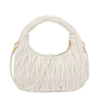 MIUMIU Wander Shoulder Bag in Matelassé Nappa Leather "White" - Bagistaofficial