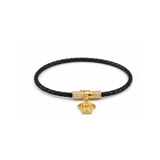 Versace Jewelry | Medusa '95 Braided Leather Necklace & Bracelet Set