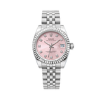 Rolex Watch | Datejust Pink Dial Fluted Bezel Jubilee