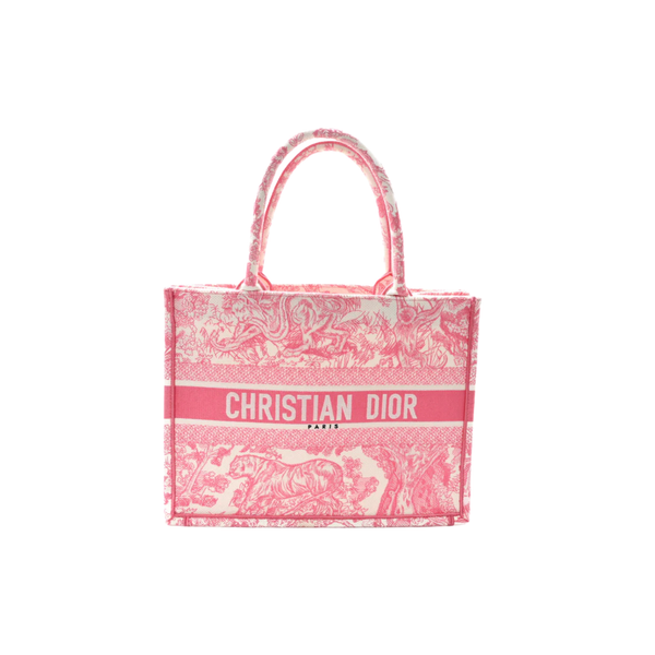 Dior Bag | Canvas Embroidered Tote Pink