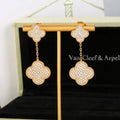 Van Cleef & Arpels Jewelry | Dangle Earrings Gold Full Crystals