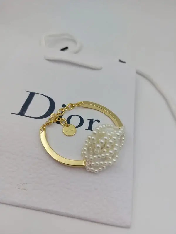Dior Jewelry | Pearl Cuff Bracelet Gold Silver
