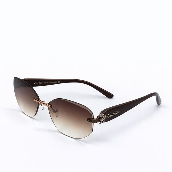 Cartier Elegant Tortoise Shell Aviator Sunglasses