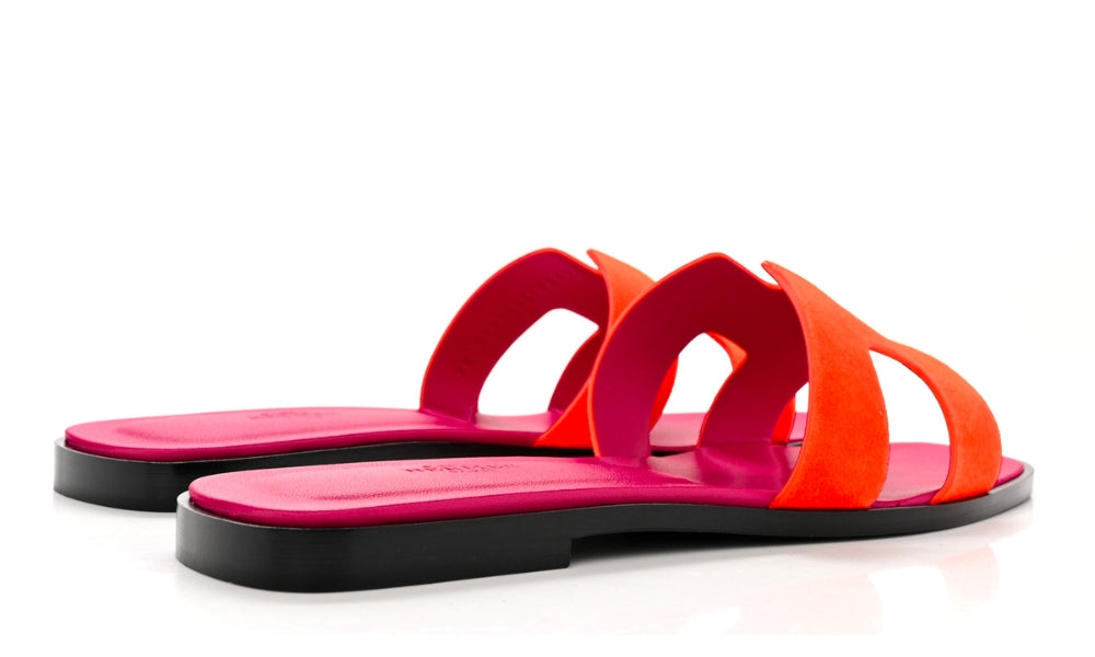 Hermes Slipper | Oran Orange Goatskin