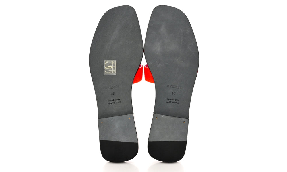 Hermes Slipper | Oran Orange Goatskin