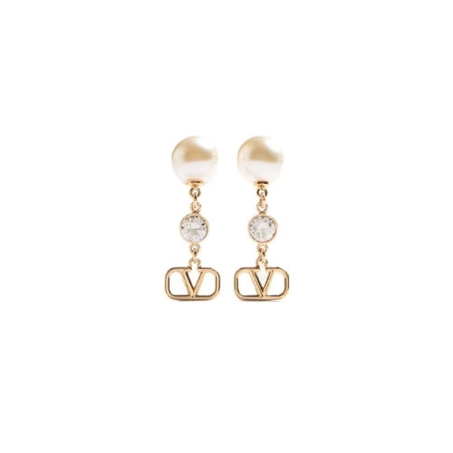 Valentino Jewelry | VLogo Signature Earings Pearl Set Gold