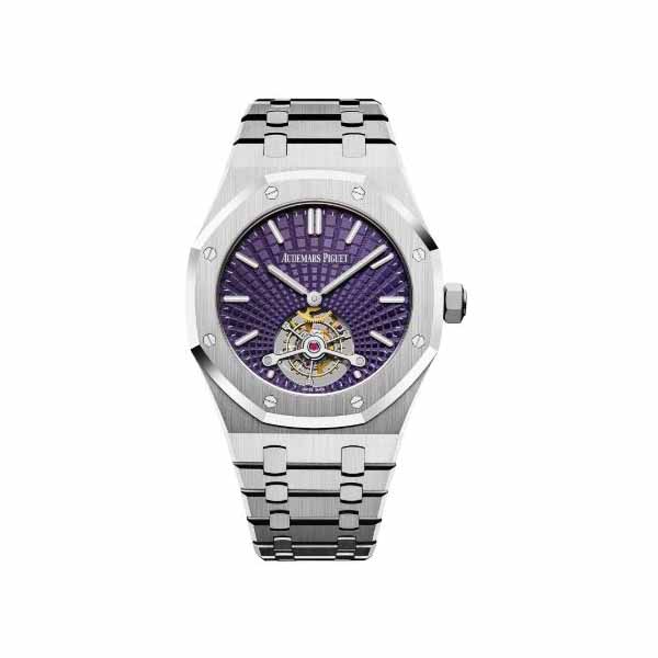 Audemars Piguet Watch | Royal Oak Selfwinding Flying Tourbillon Stainless Steel Smoked Blue Dial