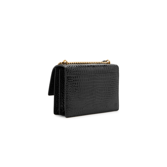 YSL Bag | Sunset Crocodile Leather Shoulder Bag