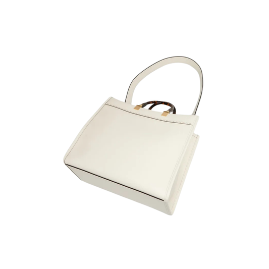 Fendi Bag | White Leather Sunshine Tote Bag