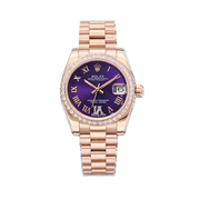 Rolex Datejust Two-Tone Aubergine Roman Diamond Purple Dial Watch premium replica - image 1