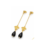 Versace Jewelry | Medusa Black Stone Drop Earrings