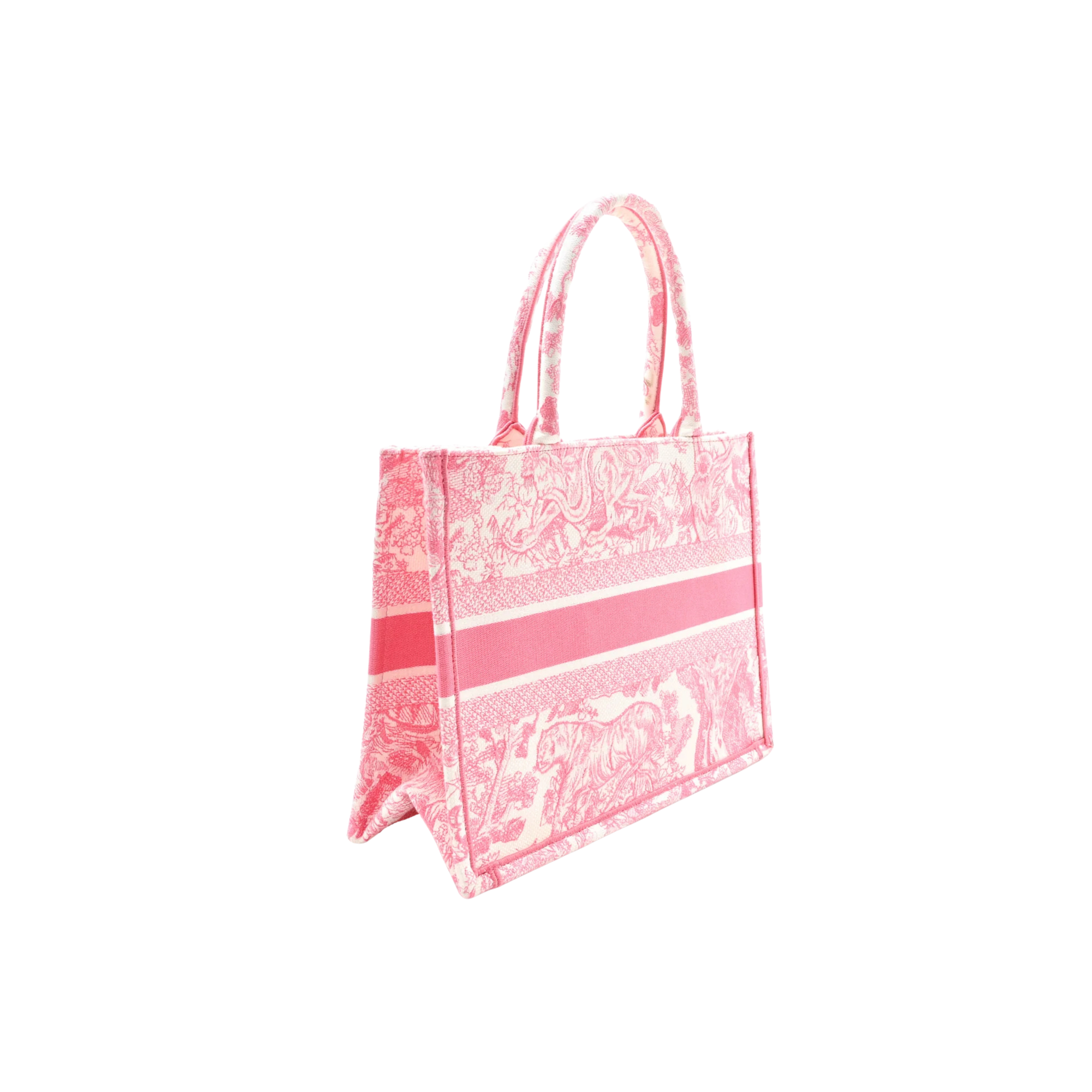 Dior Bag | Canvas Embroidered Tote Pink