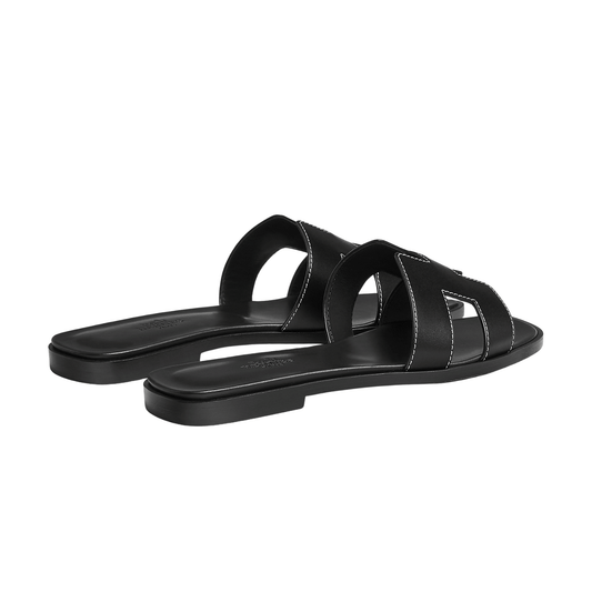Hermés Slipper | Oran Black Crystal Embellishments