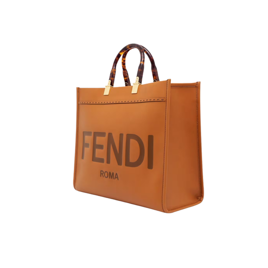Fendi Bag | Sunshine Small Tote Bag Brown Calf Leather