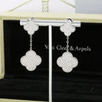 Van Cleef & Arpels Jewelry | Dangle Earrings Gold Full Crystals