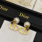 Dior Jewelry | Pearl Chain Drop Earring Gold