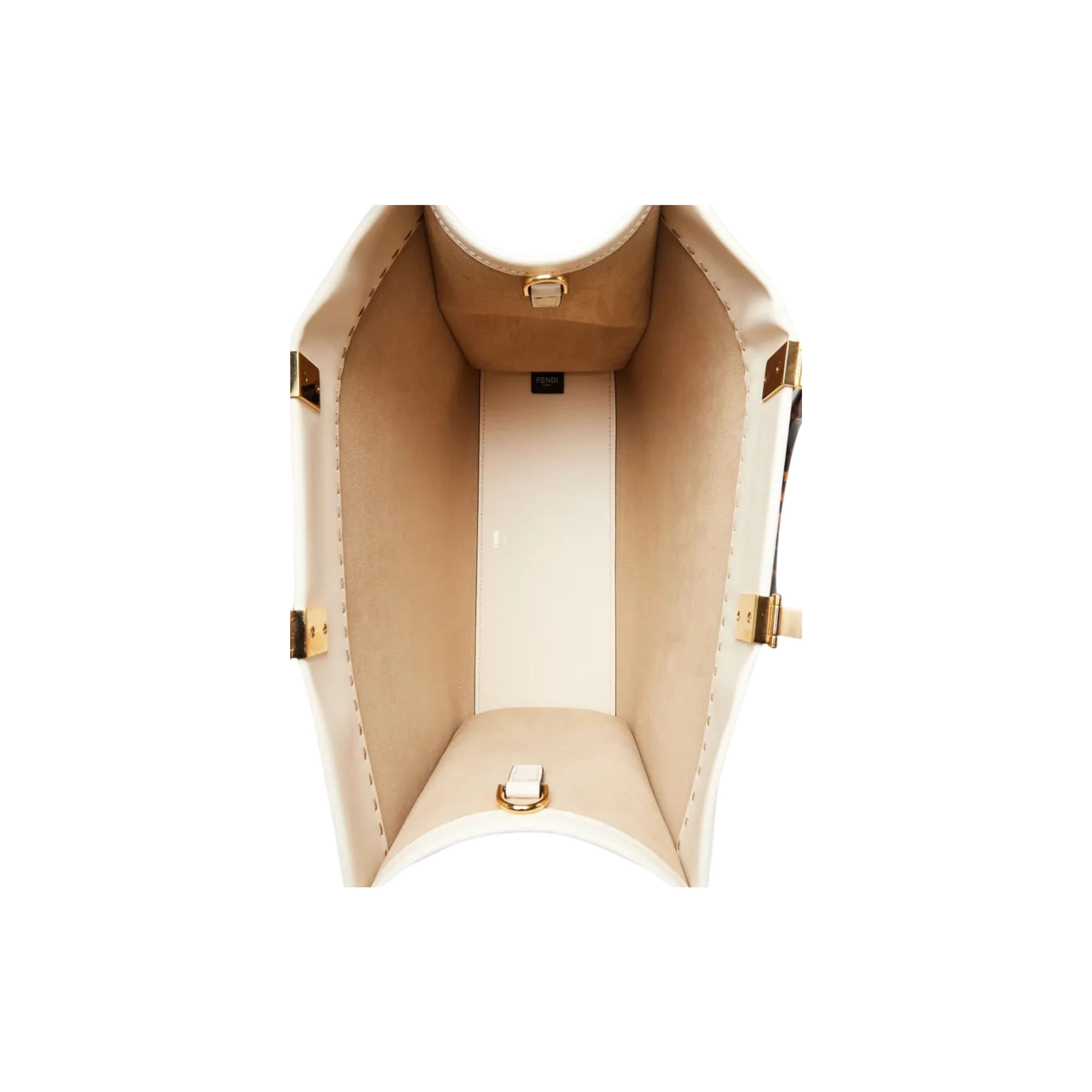Fendi Bag | White Leather Sunshine Tote Bag