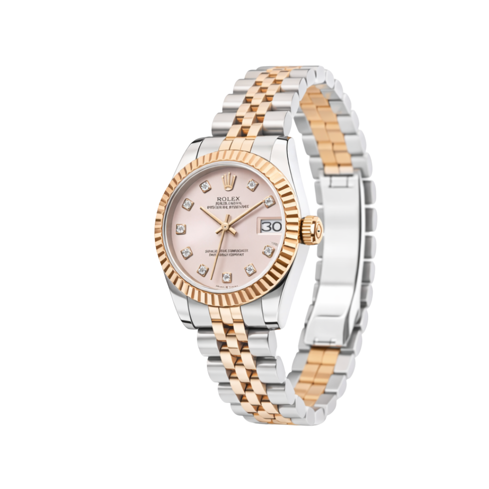 Rolex Watch | Datejust Pink Diamond Dial