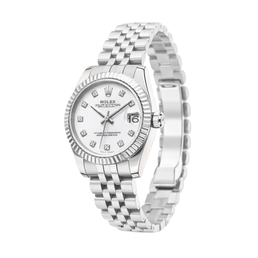 Rolex Watch | Datejust White Diamond Dial