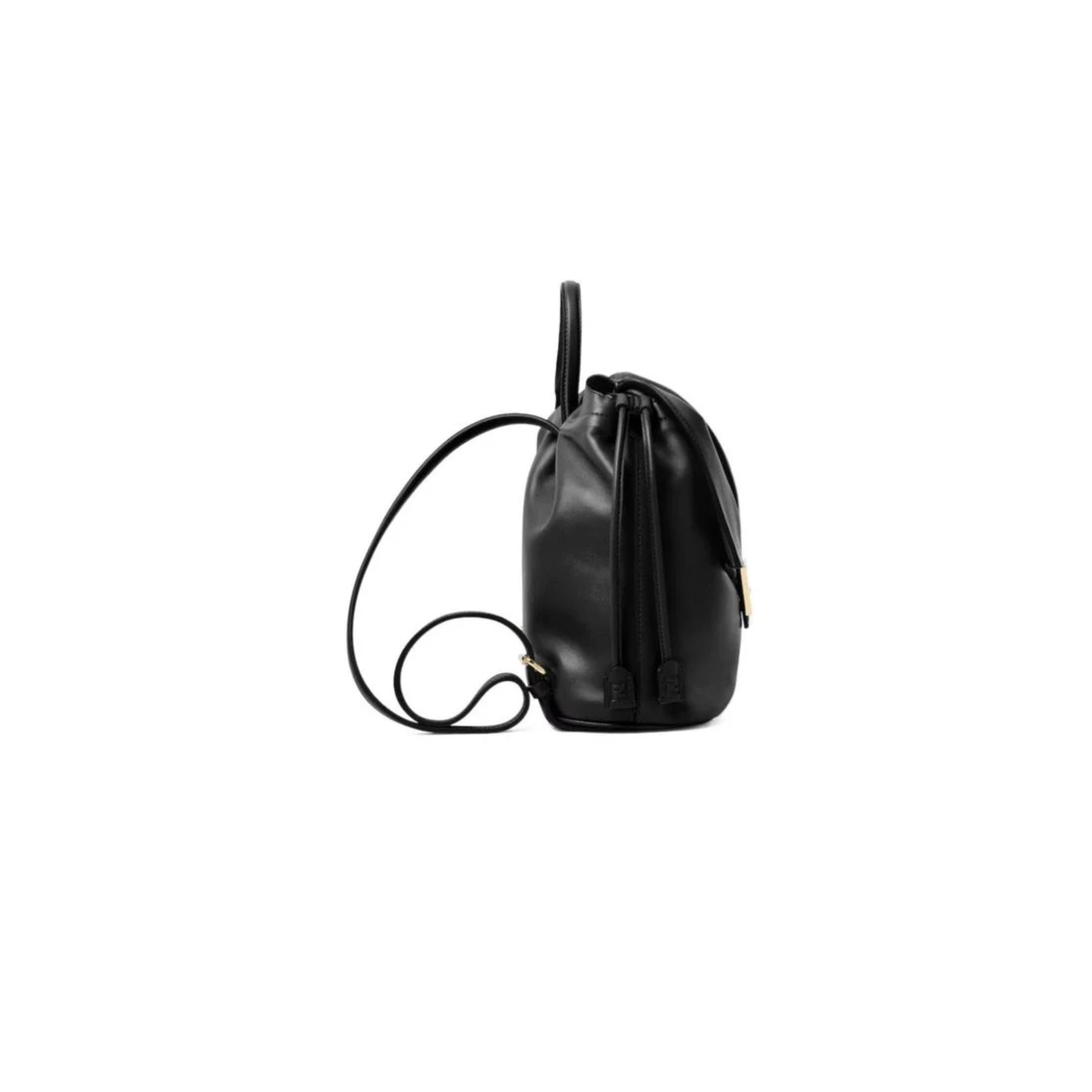 Fendi Bag | Women's Black FF Clasp Drawstring Backpack
