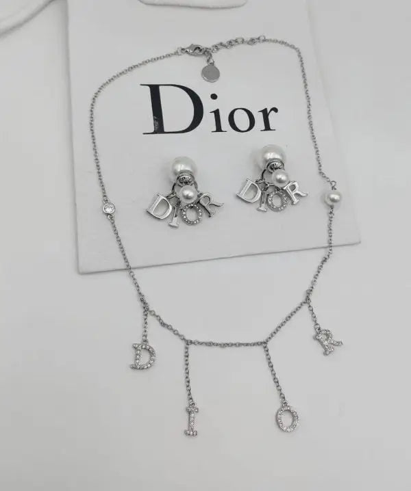 Dior Jewelry | Letter Charm Necklace Silver
