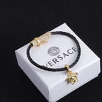Versace Jewelry | Medusa '95 Braided Leather Necklace & Bracelet Set