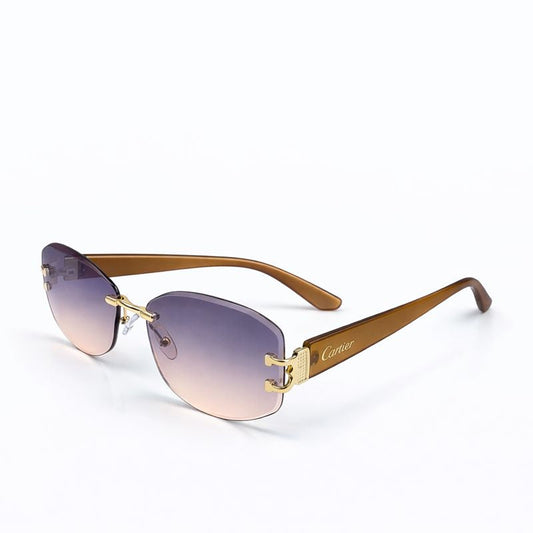 Cartier Glasses | Slim Black Aviator Sunglasses