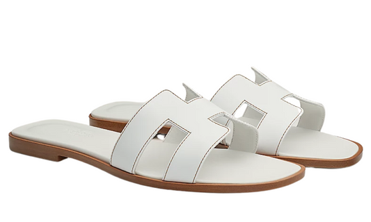 Hermes Slipper | Oran White