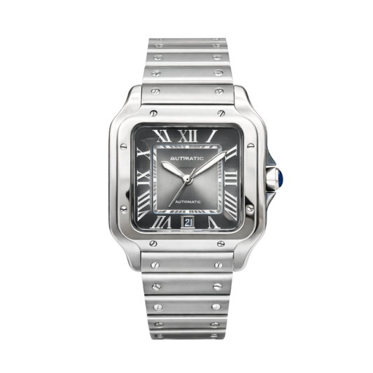 Cartier Watch |  Santos de Cartier silver & Graduated Green Dial