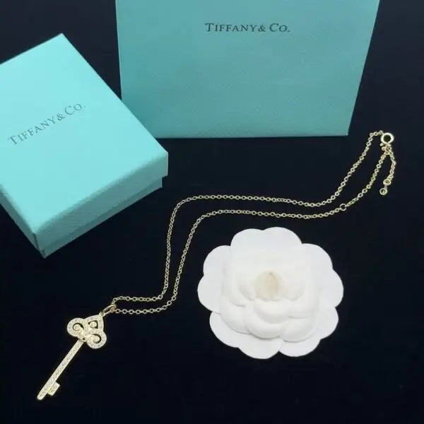 Tiffany & Co. Jewelry | Lock Shape Necklace Set Trio Gold Silver Pink Gold
