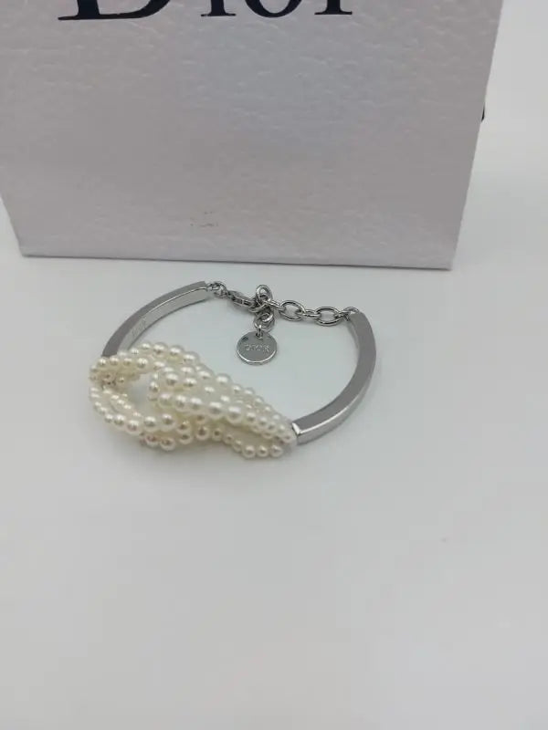 Dior Jewelry | Pearl Cuff Bracelet Gold Silver