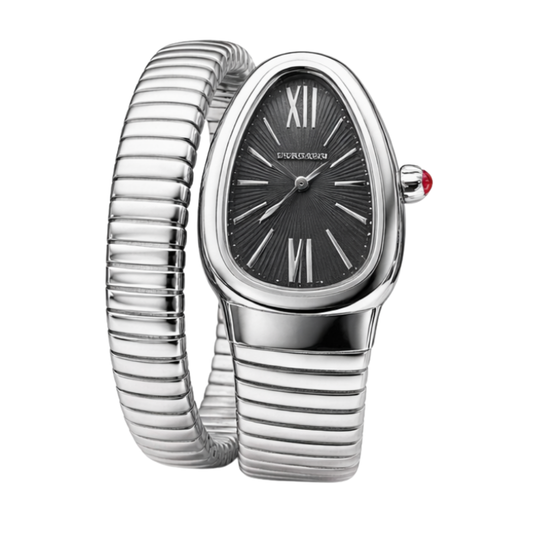Bvlgari Watch | Serpenti Tubogas Steel Black Opaline Dial