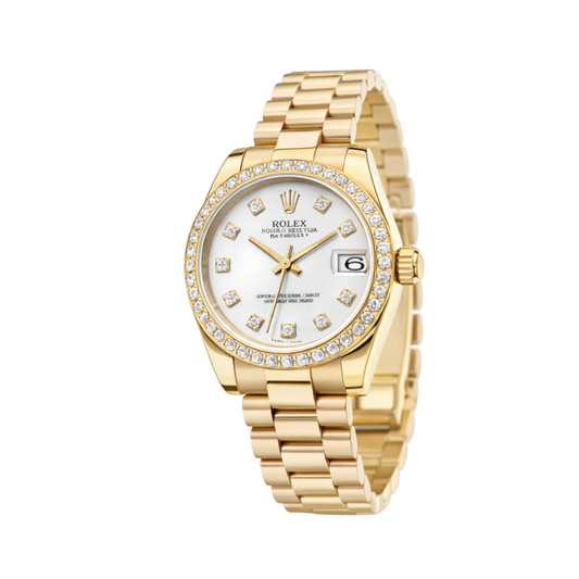 Rolex Watch | Datejust White Diamond Dial Bezel