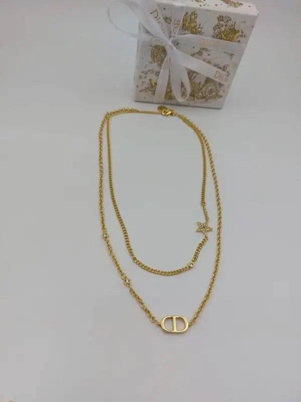 Dior Jewelry | Star Multi Layer Necklace Earrings Set Gold Finish Metal