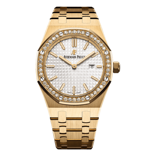 Audemars Piguet Royal Oak Silver Index Watch – Yellow Gold premium replica - image 1