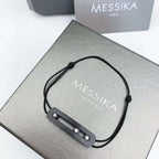 Messika Jewelry | Titanium Cord Bracelet Natural Titanium Diamonds