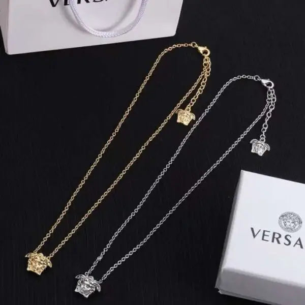 Versace Jewelry | Turquoise Greca Enamel Set White Gold