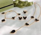 Van Cleef & Arpels Jewelry | Butterfly Heart Jewelry Set Gold