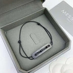 Messika Jewelry | Titanium Cord Bracelet Natural Titanium Diamonds