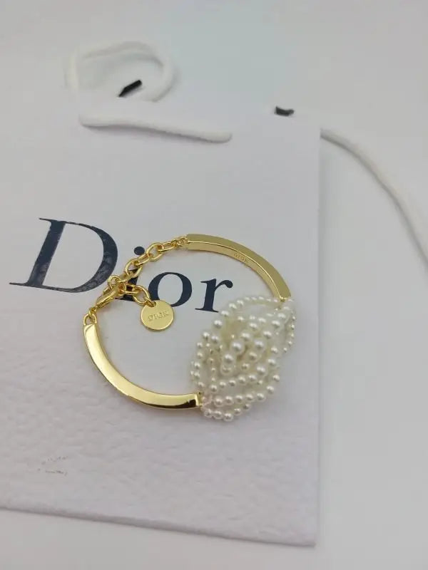 Dior Jewelry | Pearl Cuff Bracelet Gold Silver