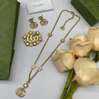 Gucci Jewelry | GG Crystal Earring Brooch Set Gold