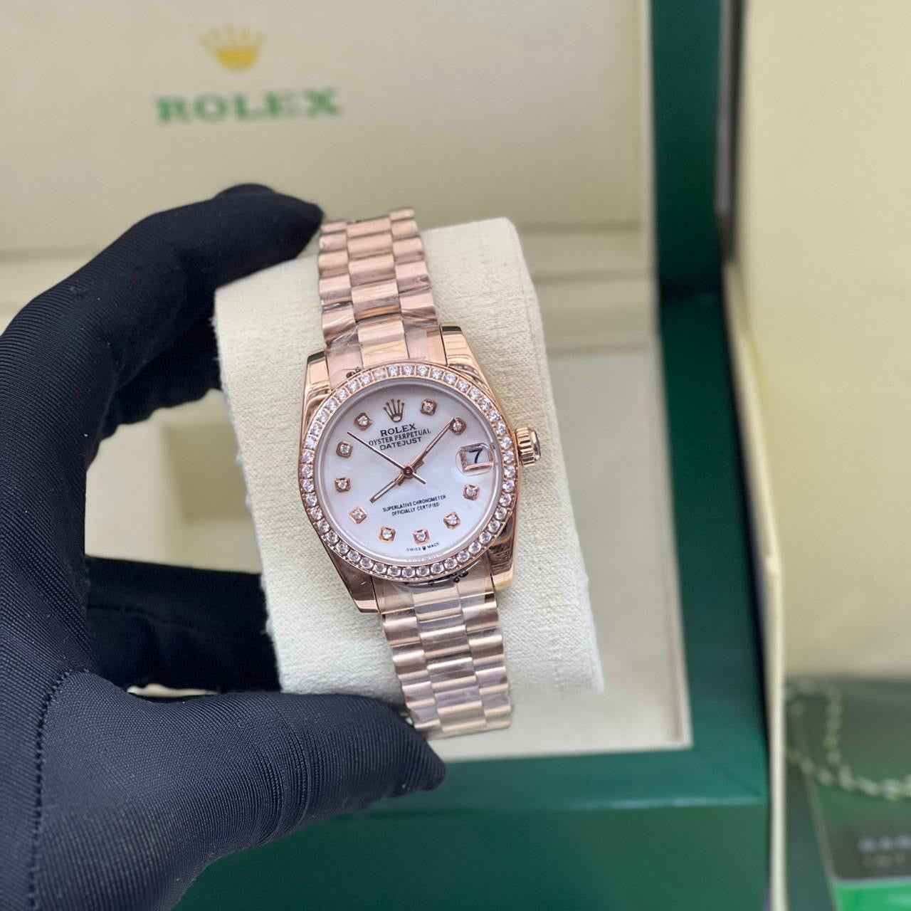 Rolex Watch | Rolex Datejust 31  Everose Gold-President Bracelet