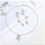 Dior Jewelry | CD Navy Necklace Earrings Set Gold